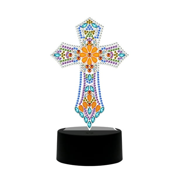 DIY Special Shaped Diamond Painting LED Night Lamp Cross Stitch Embroidery Kits